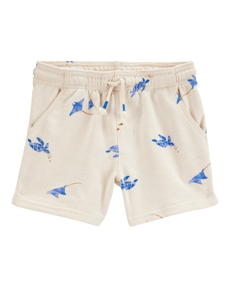 Short deportivo de algodón, diseño animales marinos 