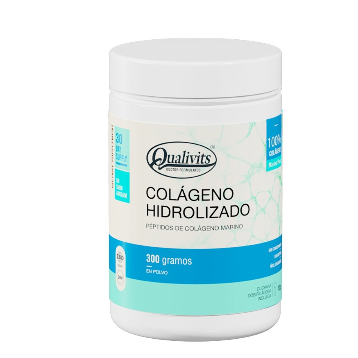 Qualivits Colágeno Hidrolizado 300 gr | Suplemento de Colágeno para Piel, Cabello y Uñas