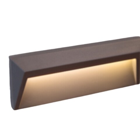 ARTEFACTO P/ ESCALERA 1.6W 3000K GRIS OSCURO 28x3CM ARTEFACTO P/ ESCALERA 1.6W 3000K GRIS OSCURO 28x3CM