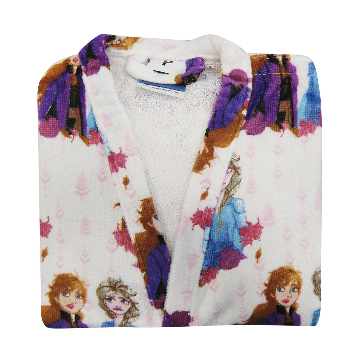 Bata de Baño Infantil Velour Frozen Talle P al G - BLANCO 