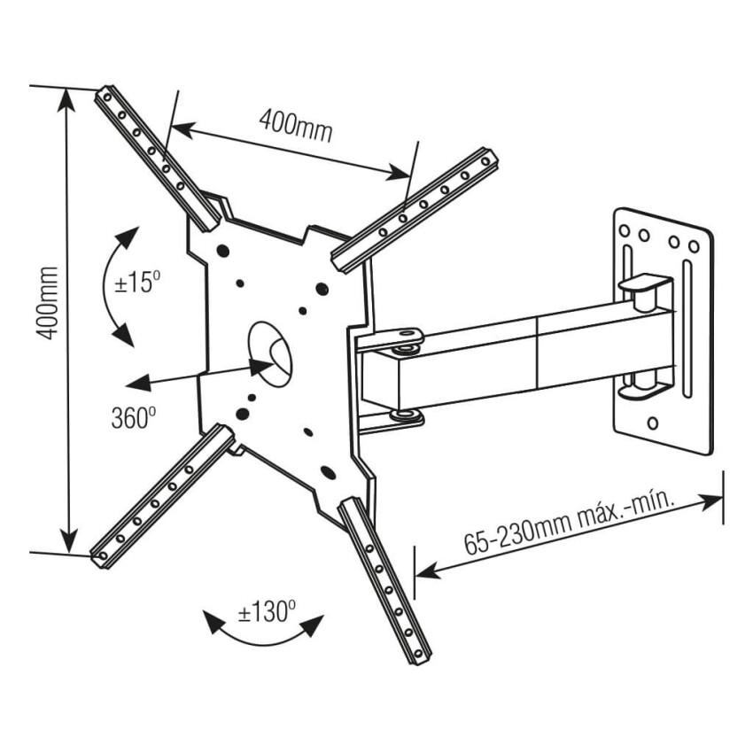 Soporte TV Articulado Brasforma SBRP1030 Soporte TV Articulado Brasforma SBRP1030