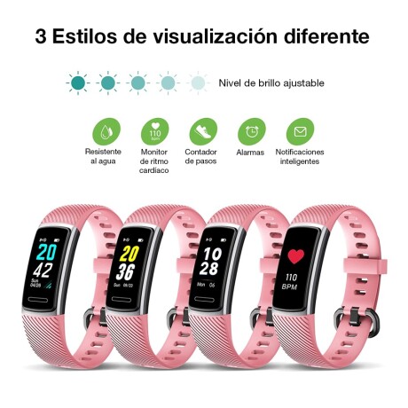 Reloj Inteligente Smartwatch Estilo de Vida y Fitness ID152 Rosa