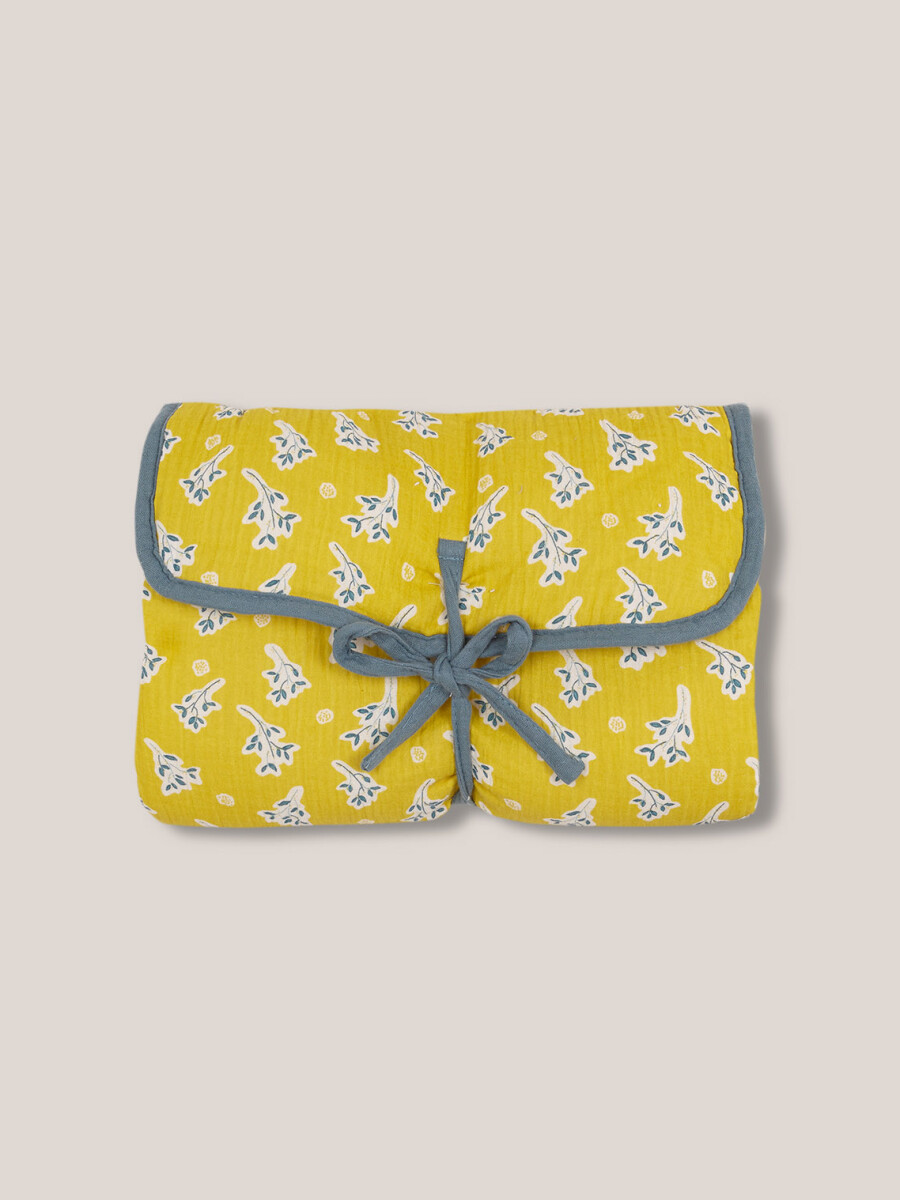 Cambiador Estampado Mimosas Amarillo Oscuro