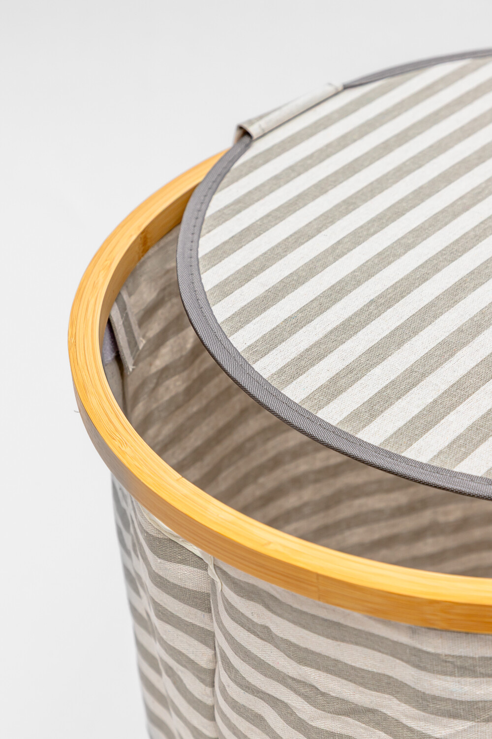 Cesto Aurien A Rayas C/tapa Estampado 2