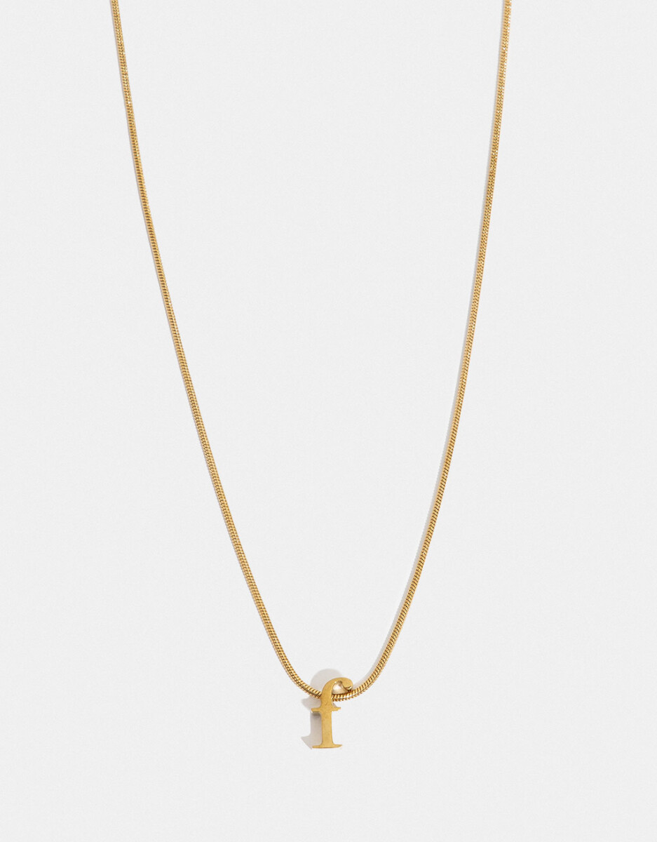 Cadena De Acero Con Inicial F 