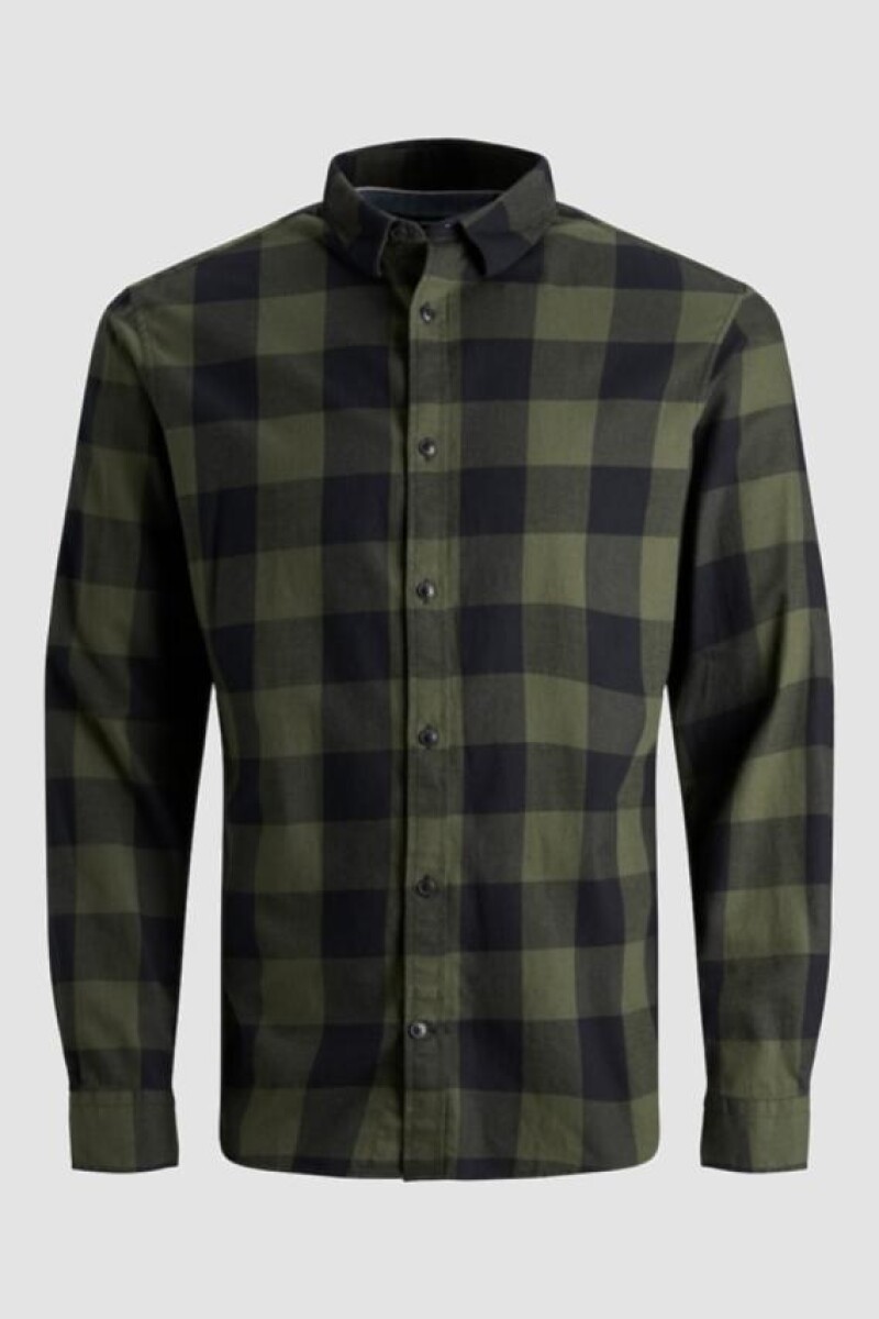 CAMISA GINGHAM CUADRO LEÑADOR Dusty Olive