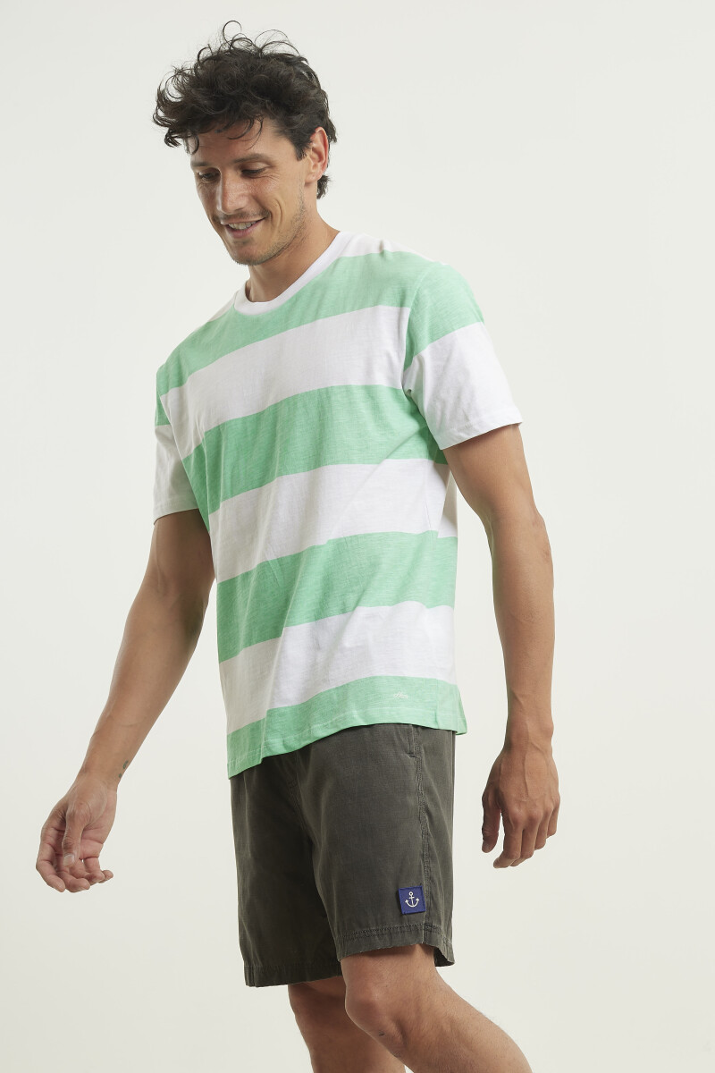 T-SHIRT HARRY - Blanco/verde 