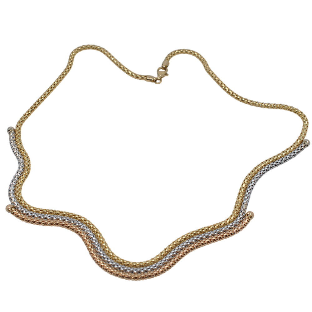 Collar en oro 18k de 3 tonos Collar en oro 18k de 3 tonos
