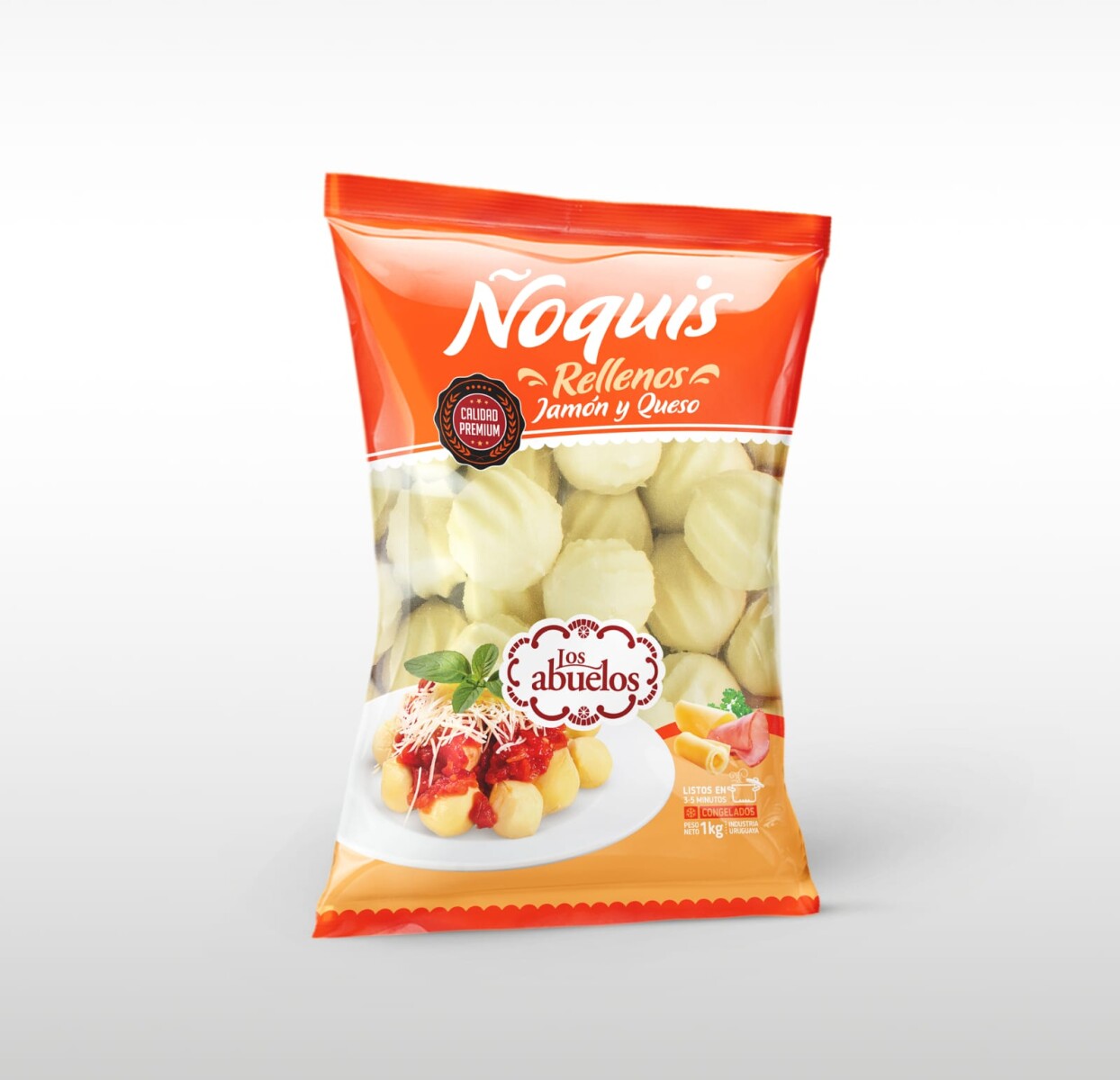 Ñoquis Jamon y Queso Los Abuelos 1KG 