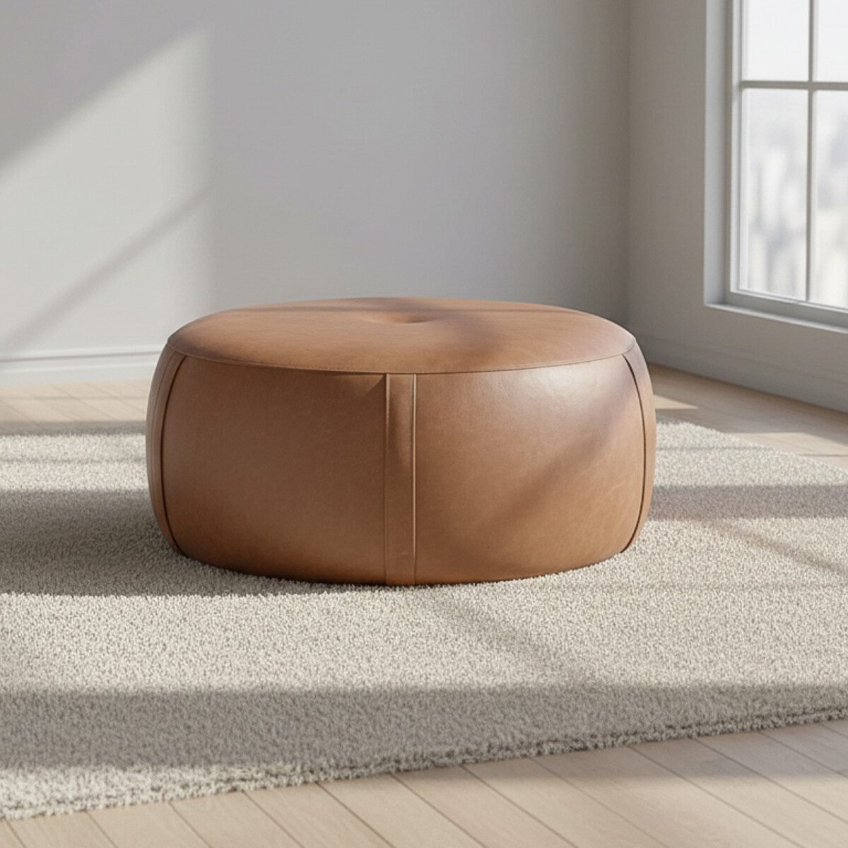 PUFF - CUERO MARRON OLTEN CAMEL 