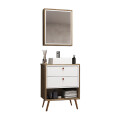 CONJUNTO DE BAÑO GAEL 60 CM COLOR NOGAL/BLANCO CON PATAS Conjunto De Baño Gael 60 Cm Color Nogal/blanco Con Patas