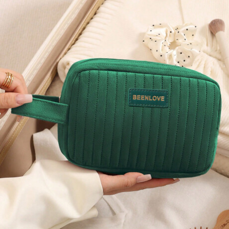 Neceser con asa Velvet BLove Verde