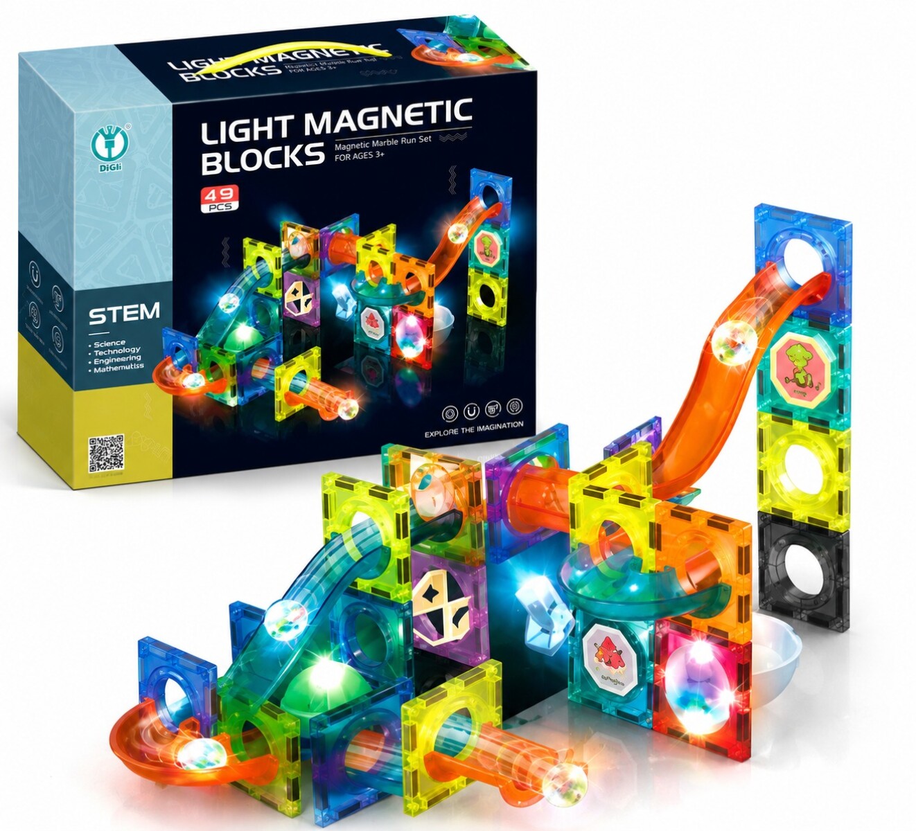 Bloques magneticos Luminosos 49pz 