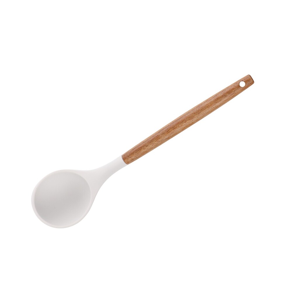 Cucharon Silicona 31Cm Mango Acacia Blanco CUCHARON SILICONA 31CM MANGO ACACIA BLANCO