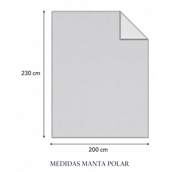 Frazada Manta Polar Corderito 2 Plazas GRIS