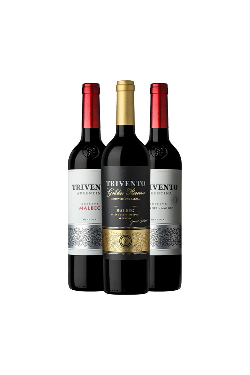 Pack Bacán Selección Top 50 Forbes Trivento x3 vinos 