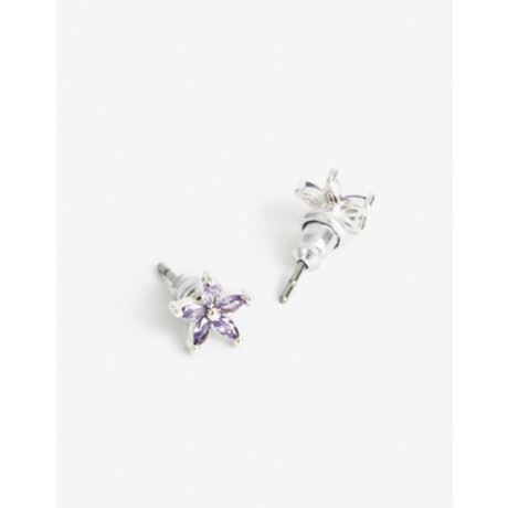 Aros Pasantes Cubic zirconia Plateado