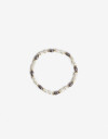 Pulseras Flexibles Perlas Pulsera Flexible Perla Gris - Dorado