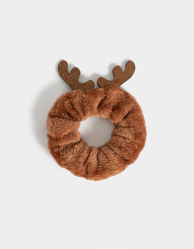 Skunzies Navidad Scrunchie Reno Navideño - Combinacion Bicolor