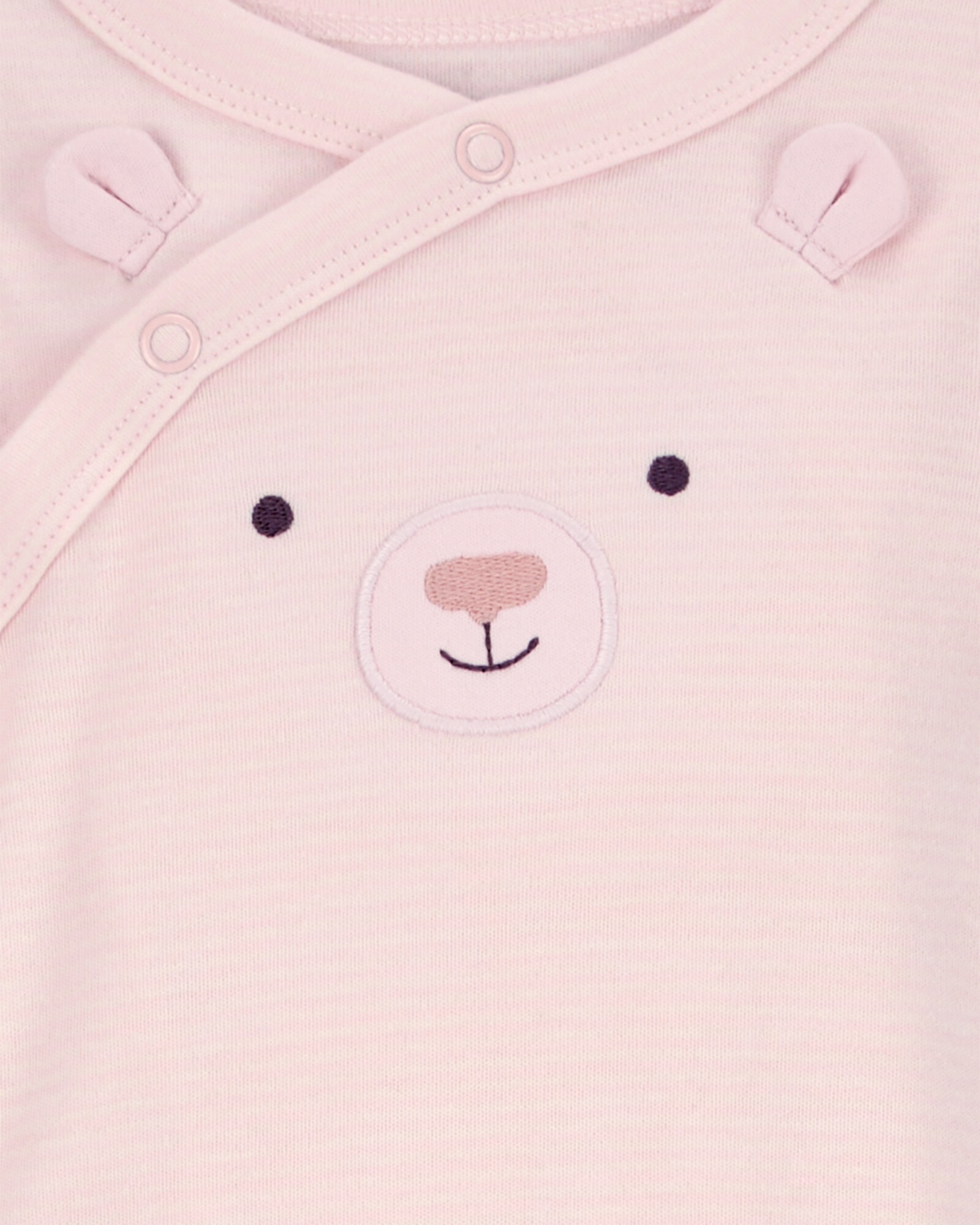 Pijama uno pieza de algodón, con pie, diseño osita Pijama uno pieza de algodón, con pie, diseño osita