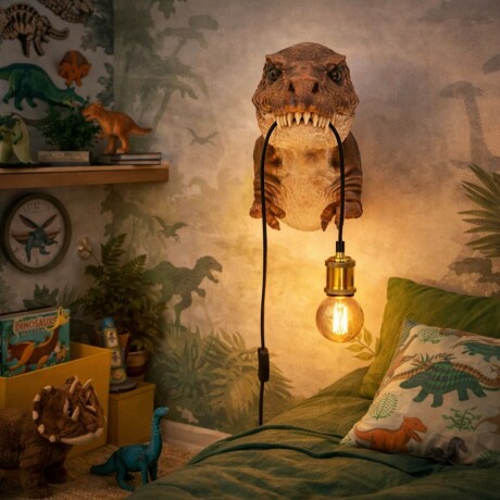 LUMINARIA DE PARED ANIMAL DINO Marrón - -