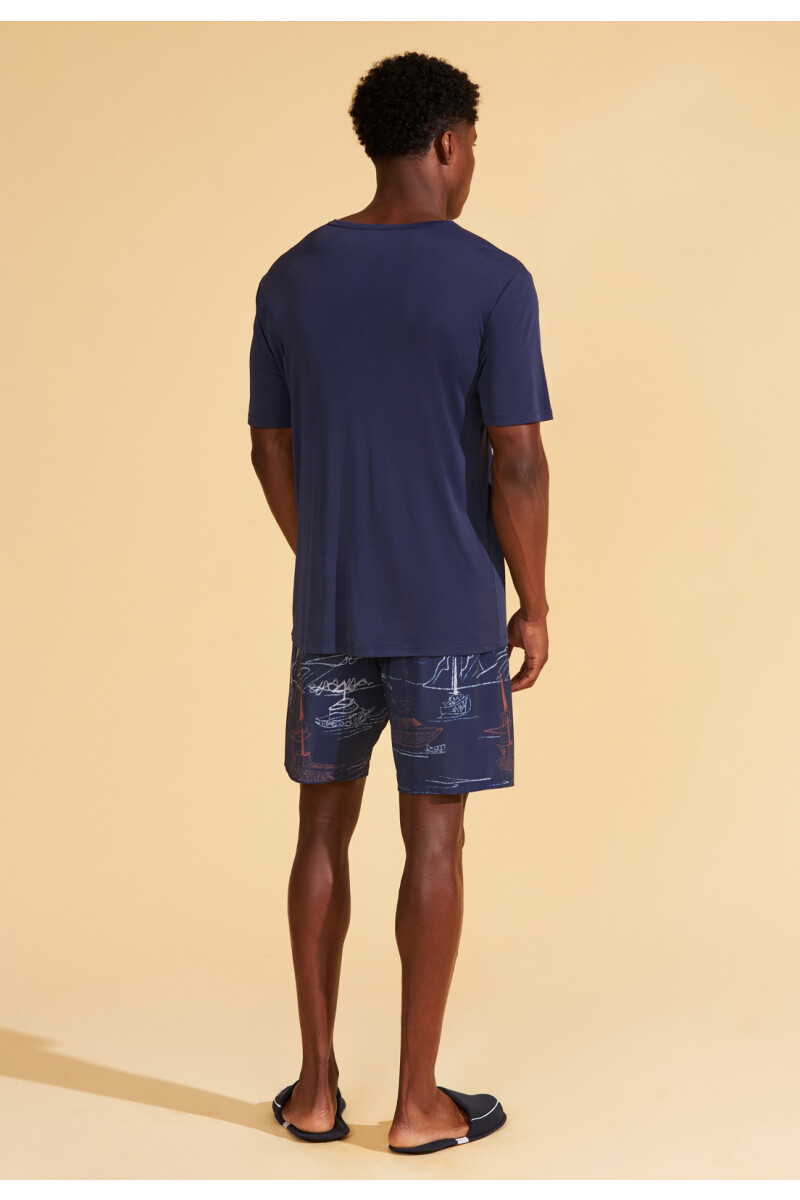 PIYAMA COMBINADO AZUL C/EST.PORTO-21389