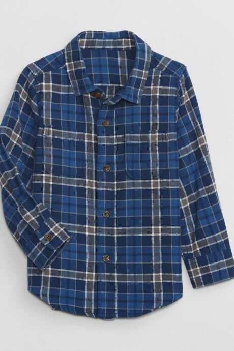 Camisa Flannel Toddler Niño Pangea Blue