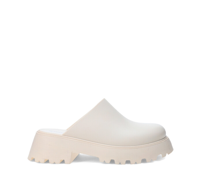 Zuecos de Mujer Miss Carol LIA con plataforma de goma Blanco Hueso