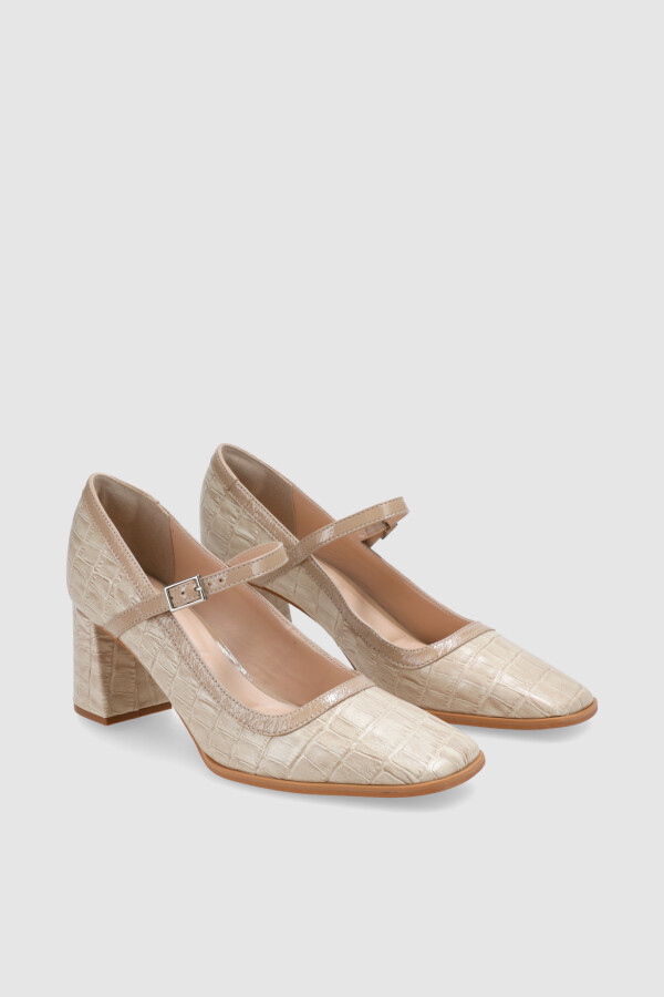 Zapato Roma Crocco Beige