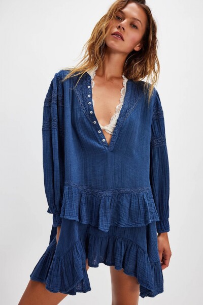 VESTIDO CORTO SACHI Azul