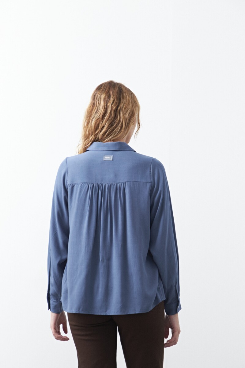 CAMISA KAI Azul Grisaceo