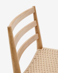 Taburete Analy respaldo madera maciza roble acabado natural y asiento cuerda 70cm FSC 100% Taburete Analy respaldo madera maciza roble acabado natural y asiento cuerda 70cm FSC 100%