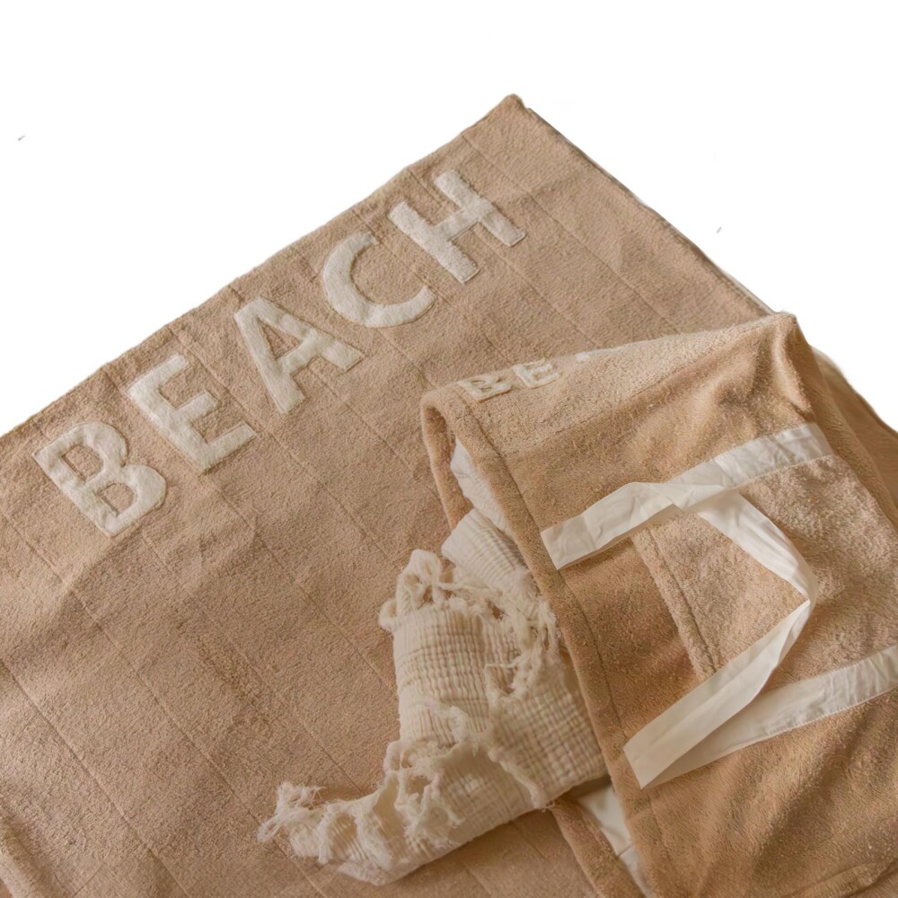 BOLSA ALGODON NATURAL-BEIGE PLAYA TERRY