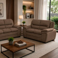 SOFÁ MODELO GEORGIA 2 LUGARES COLOR LISO MARRON REF.8290 Sofá Modelo Georgia 2 Lugares Color Liso Marron Ref.8290