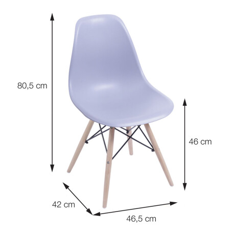 Juego de Comedor c/ Mesa Rectangular + 6 Sillas Diseño Eames Gris