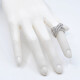 Anillo en oro 18k blanco y brillantes Anillo en oro 18k blanco y brillantes