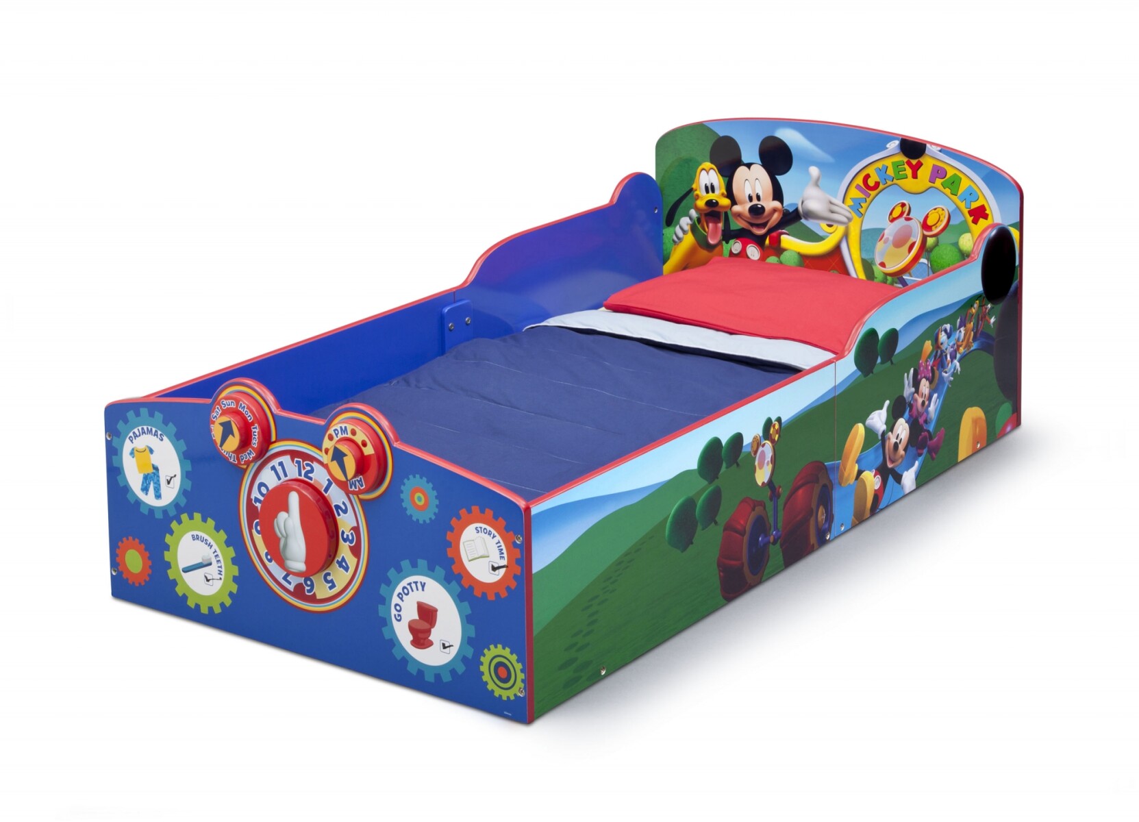 Cama interactiva de madera Mickey Mouse Disney para niños 