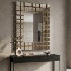 ESPEJO C/DET DORADO 57X76CM Unica