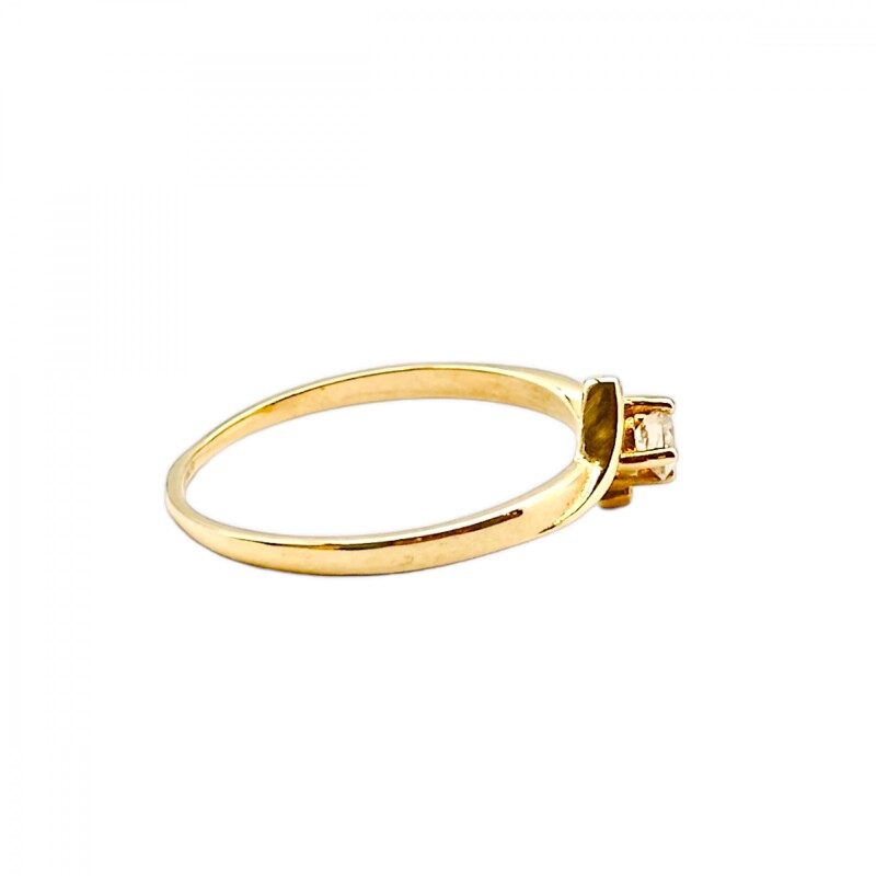 Anillo Cruzado-Oro 18k-Piedra Zirconia-AN9513 conpiedra