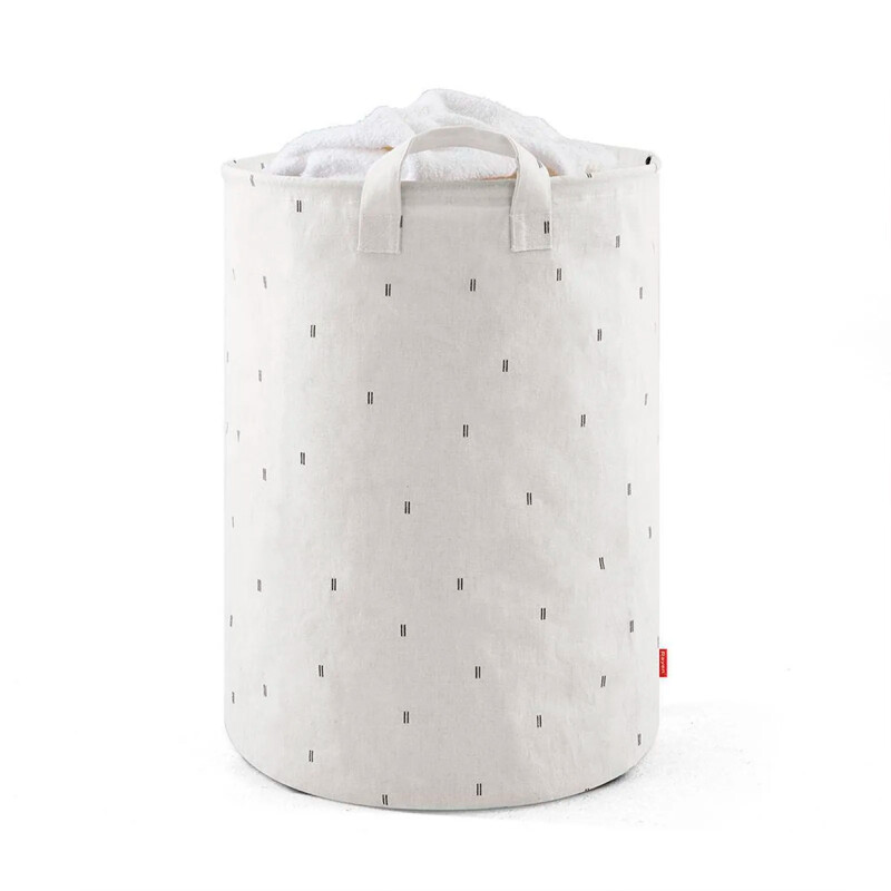 Cesto para ropa de tela canvas D40x55 cm 70 lt BLANCO