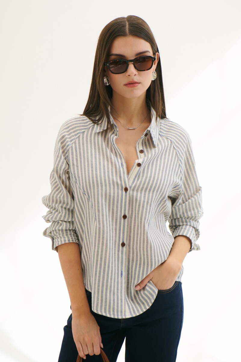 CAMISA BRUNA - AZUL 