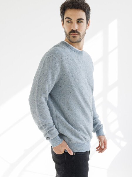 SWEATER HUAPI 6.0 CELESTE BUTONE