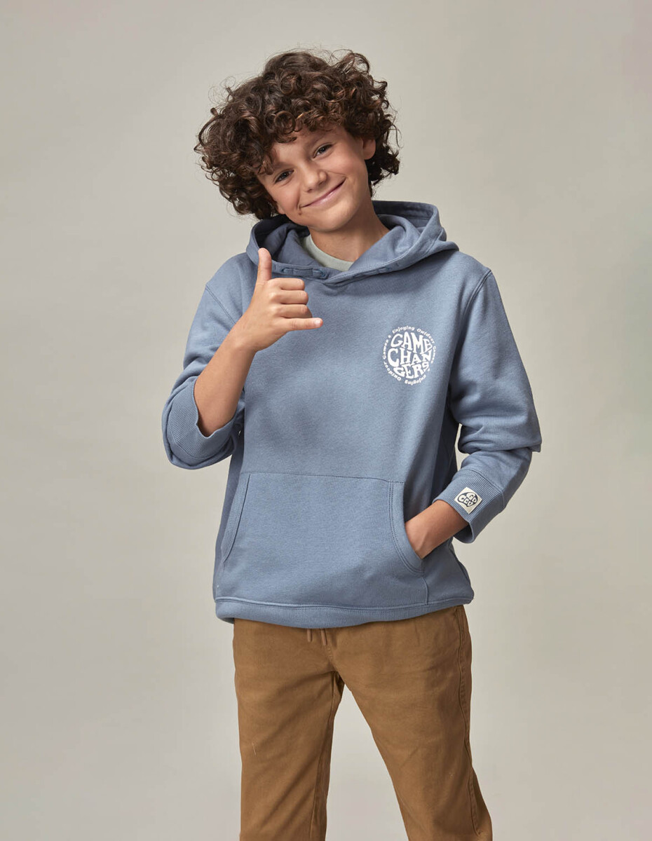 Sudadera Print Game Changers - Gris Azulado 