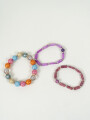 Pulsera Set X3 Piezas Estampado 1