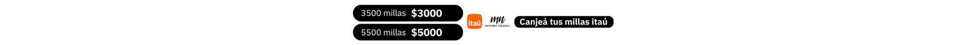 Canje de millas ITAU