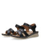 Sandalia de Mujer Lady Confort COPER con materiales combinados y tobillera con velcro Negro