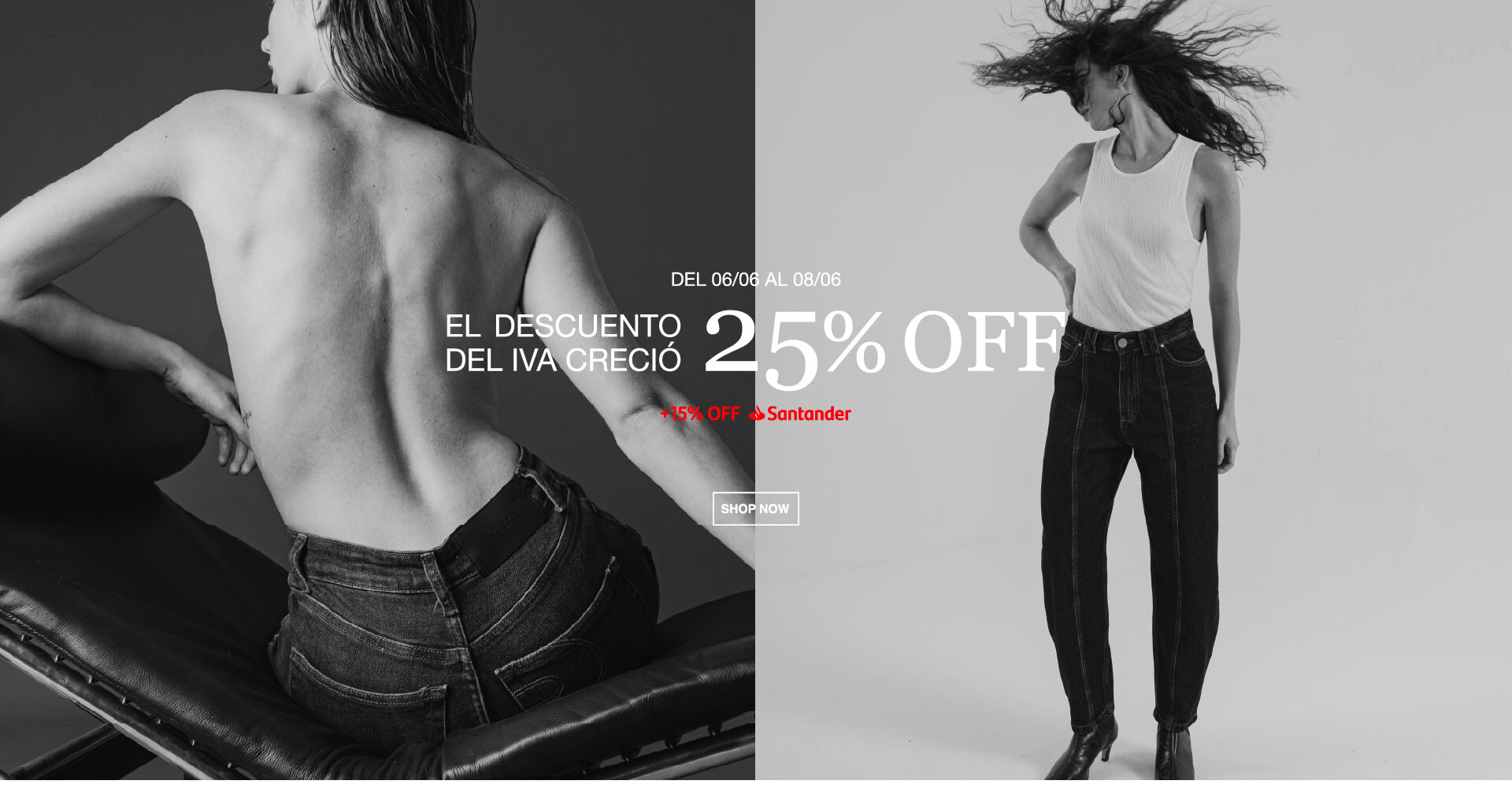 25 + 15% OFF santander