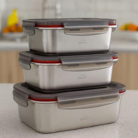 Taper Set 3 Unidades Ecoinox Lacor Taper Set 3 Unidades Ecoinox Lacor