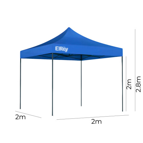 Gazebo 2x2mt Toldo Carpa Uv30 Impermeable Resistente Azul