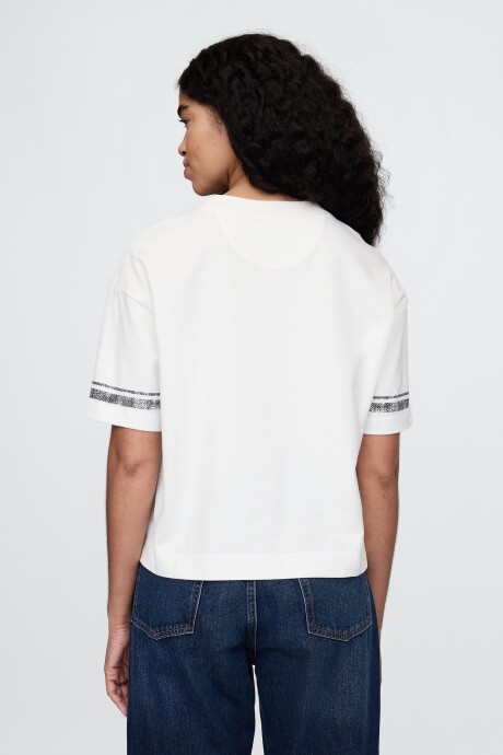 Remera Mini Logo Cropped Mujer New Off White